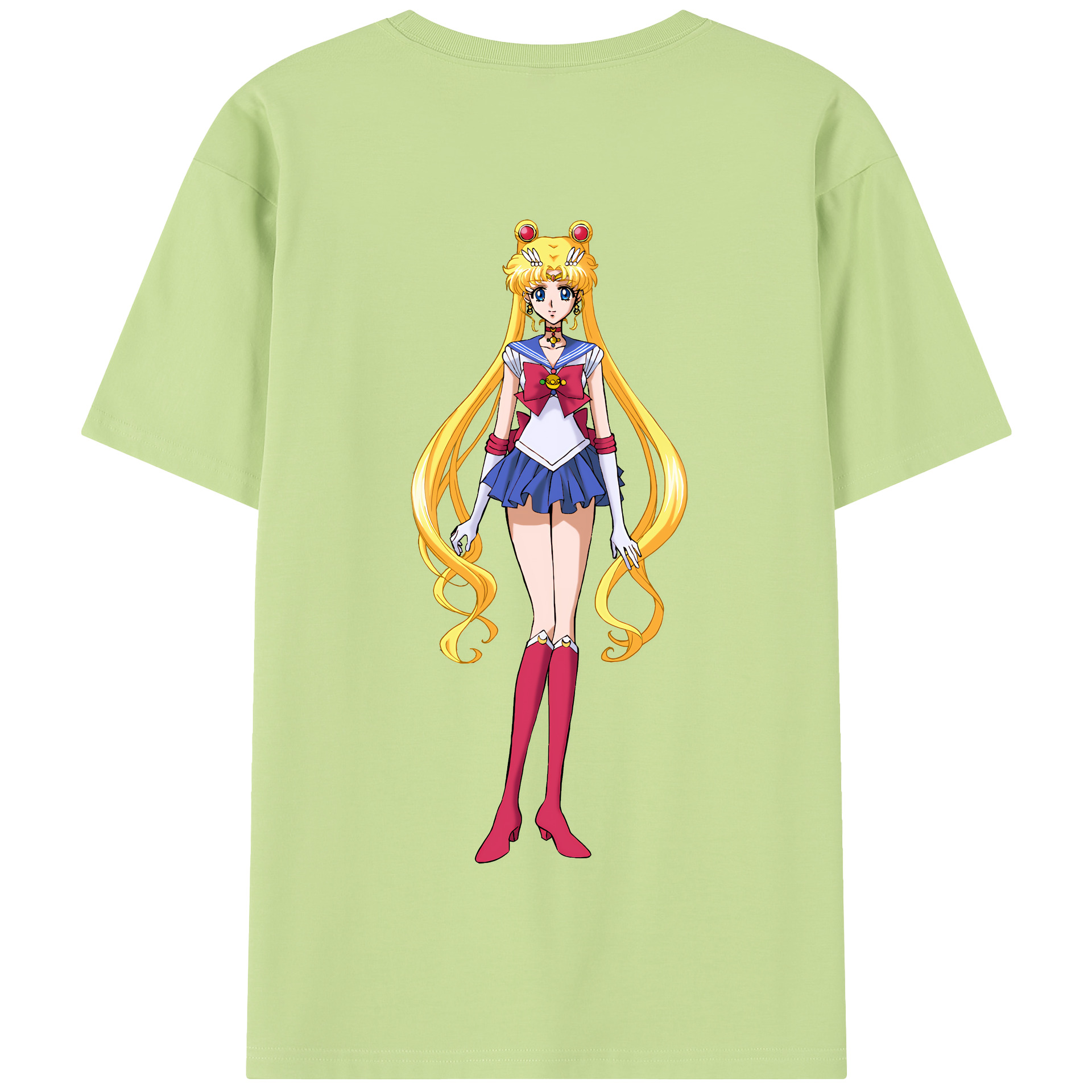 （画像用） 美少女戦士セーラームーン 月野 うさぎ つきの うさぎ Sailor Moon Tsukino Usagi 綿100％半袖Tシャツ（背面プリント）